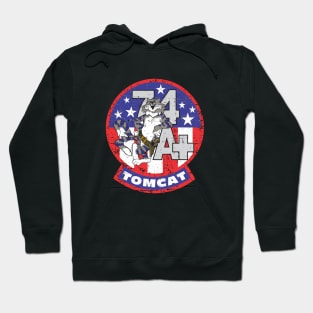 Grumman F-14 Tomcat A+ (plus) 74 - Grunge Style Hoodie